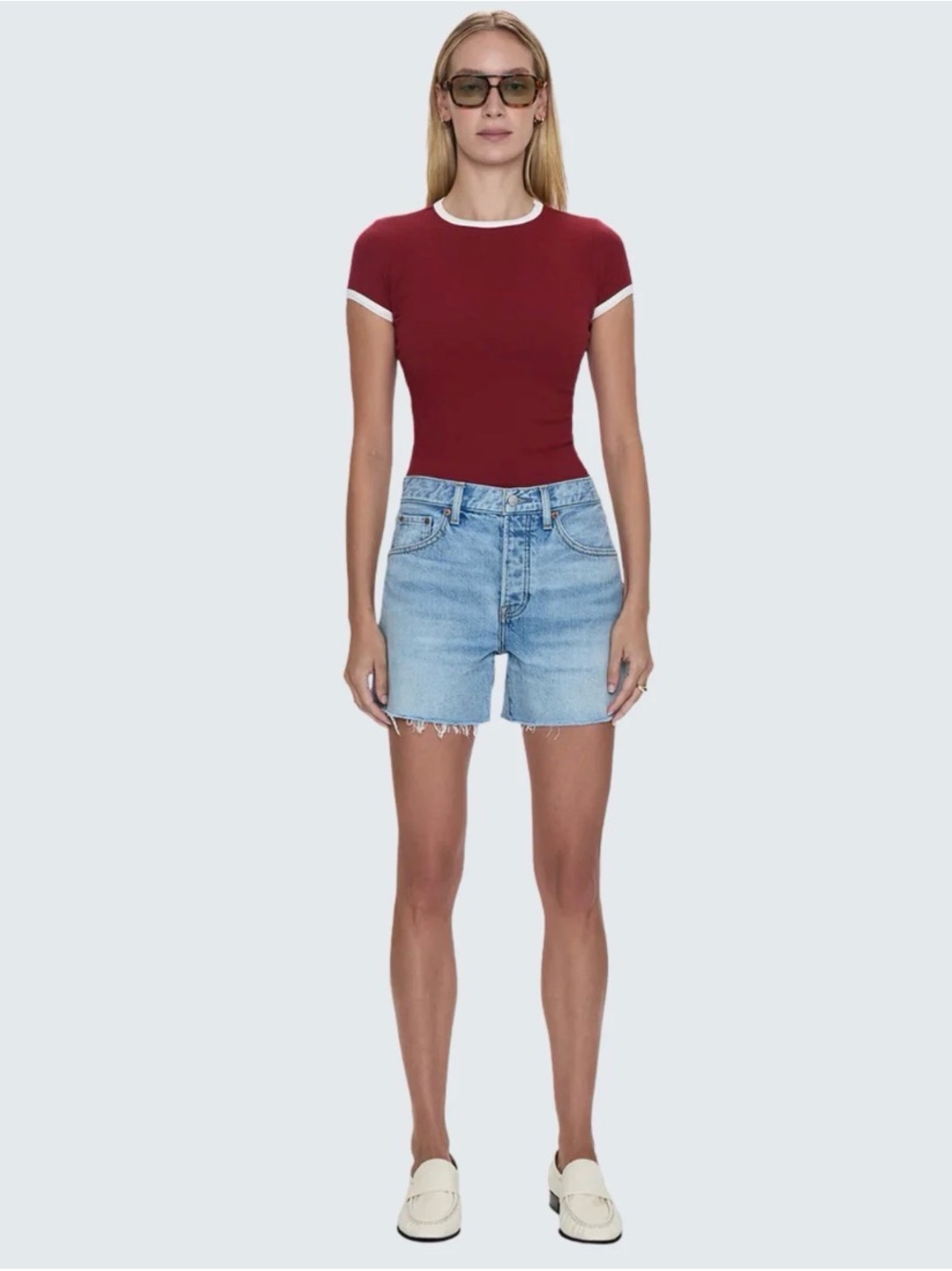 Pistola Jean Shorts with Frayed Edge Size 27